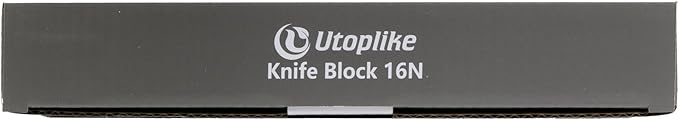 Utoplike In-drawer Knife Block Bamboo Kitchen Knife Drawer Organizer Large, Handle Steak knife Holder without Knives, Fit for 16 Knives and 1 Sharpening Steel (Knives & Sharpening Not Included)