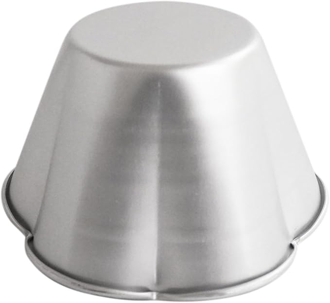 Aluminum Muffin Pans, Flower Shape Deep Egg Tart Mold, Jello Pudding Cup Molds, Baking Cupcake, Tartlets, 3.7" x 2" x 2.2" - 6 Pack