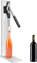 Wine Bottle Corker Press, Stainless Steel Manual Corker Cork, Bottle Capper for Bottling, Wine Bottle Inserting Stopper Tool with 2 Pom Heads for Wineries, Bars, and Restaurants