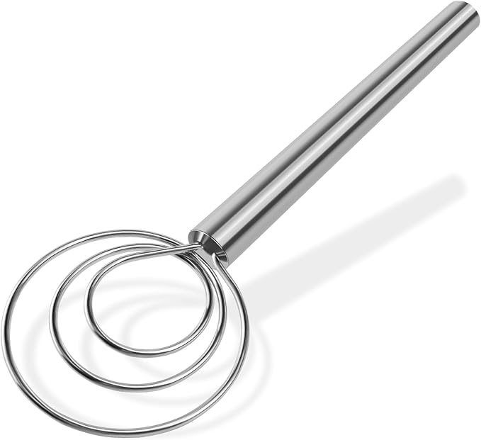 Maxjoy Danish Dough Whisk Stainless Steel Hook Dutch Style Bread Mixer for Sourdough Making Tool