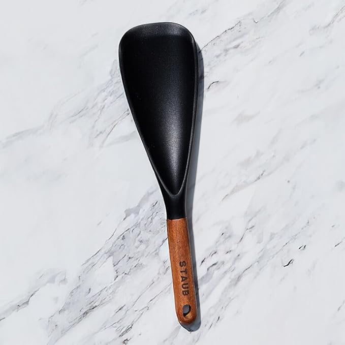 Twin Cooking Spoon, Matte Black (4 Pack)