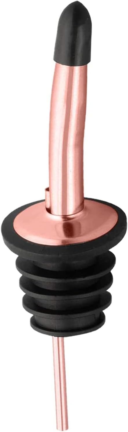 Pafusen 12 Pack Liquor Bottle Pourers, Liquor Pour Spout for Liquor Bottles, Stainless Steel Olive oil Dispenser Spout, Alcohol Pourer Spouts Dust Caps Covers, Rose Gold