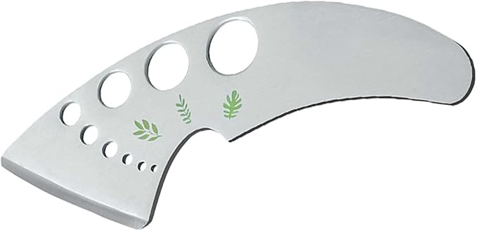 Professional 430 Stainless Steel Herb Leaf Stripper with Multi-Size Holes & Precision Blade - Kitchen Essentials for Parsley, Cilantro and Leafy Greens
