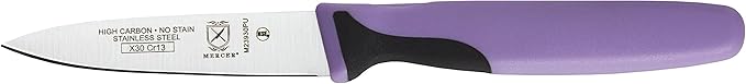 Mercer Culinary Millennia Colors 5-Piece Magnetic Board Set with Purple Handles, Bamboo