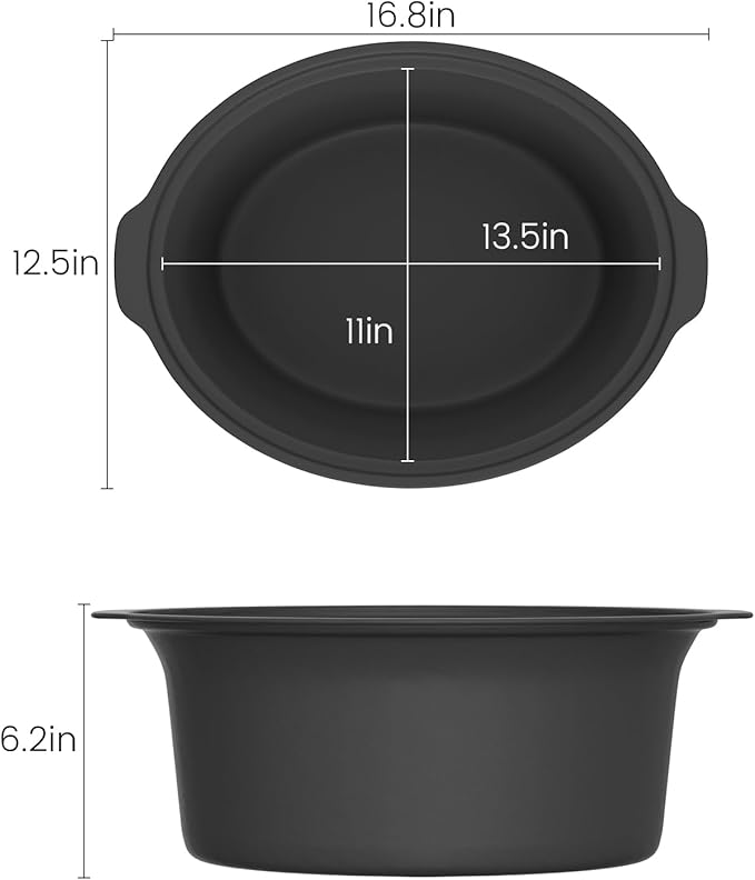 HOMECOOKIN Slow Cooker, Extra Large 10 Quart Digital Programmable Slow Cookers with Timer, Dishwasher Safe Glass Lid & Crock, Kitchen Appliance for Families and Gatherings, Blue