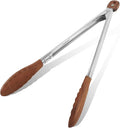Wooden Tongs for Cooking, Multi-Purpose for Tossing Salads, Grilling, Flipping Food & Serving Bread - Strong Grip Walnut Wood Tips, Heat Resistant & Non-Deforming (12inch)