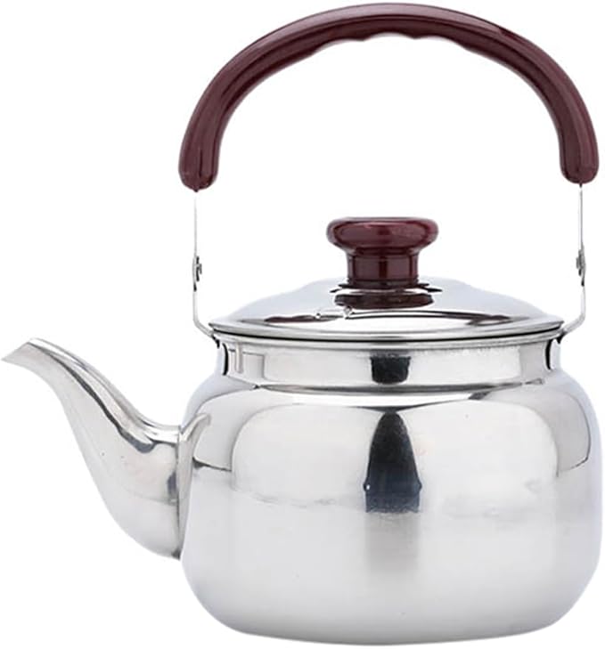 LIFKOME Whistling Water Kettle Traditional Tea Pot Stainless Steel Water Boiling Kettle 750ml Stovetop Kettle with Handle for Home Hotel