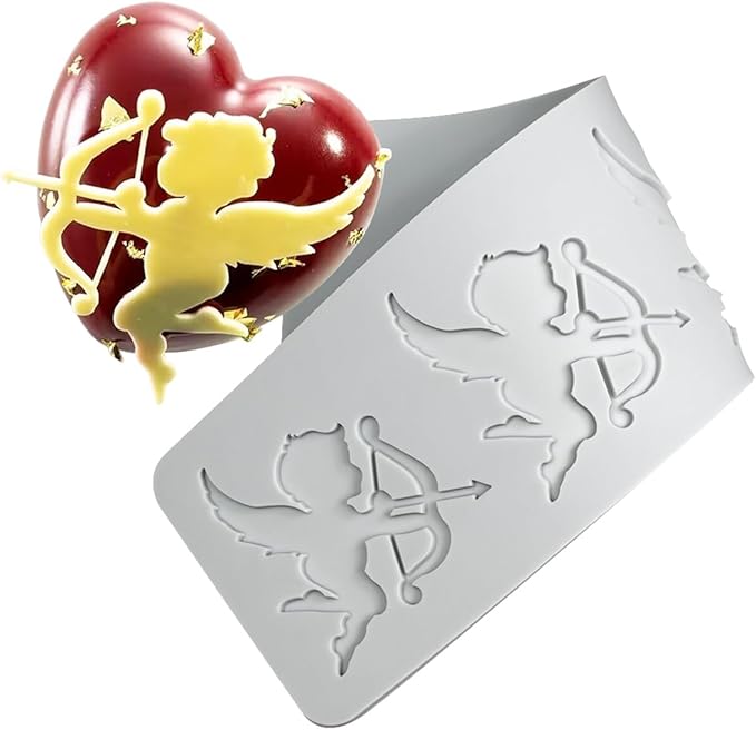 TUKE Silicone Angel Baby Molds - 3D Lace Cake & Fondant Molds for Baking, Resin, Clay & Sugar Craft (Angel Baby 8.84x2.64x0.12inch)