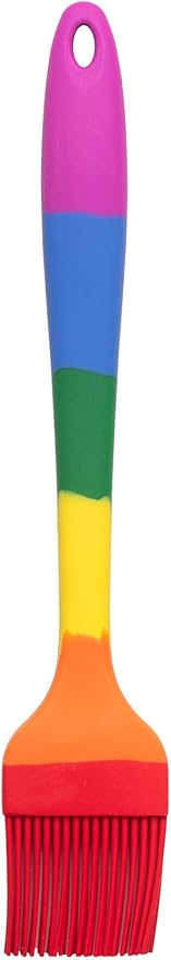 Cooking With Pride Silicone Tools, Non-Stick and Heat-Safe, Includes Pastry Brush and Tongs