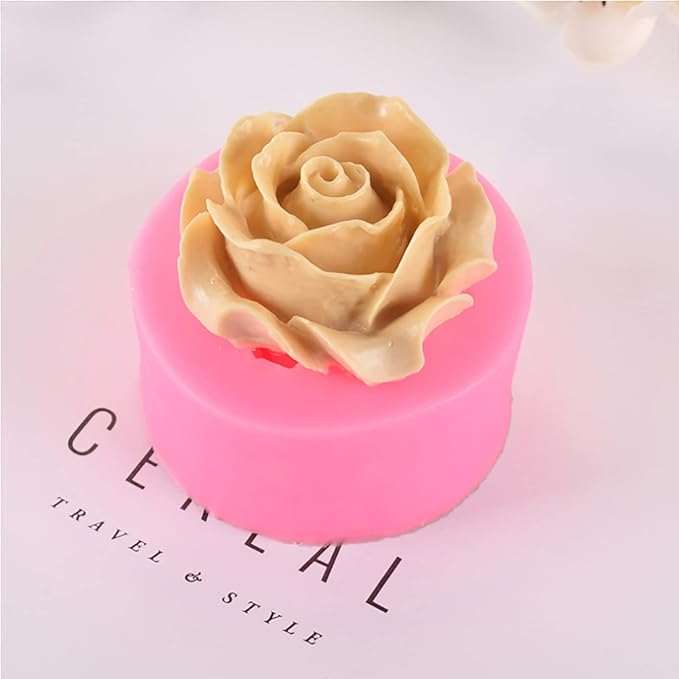 3 Pack Flower Mold Flower Silicone Wave Spiral Candle Mold - Silicone Resin Casting Molds for Candle & Resin & Soap Craft Supplies