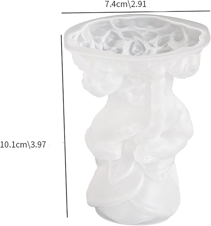 4 Inch Skull Rose Candle Resin Mold - Resin Casting Silicone Molds for Home Decor & Candle Making Wave Spiral Mold
