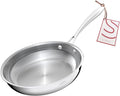 9.5 Inch Stainless Steel Frying Pan, 5-Ply Stainless Steel Skillet, Dishwasher and Oven Safe, Induction Pan, Even Heat Distribution
