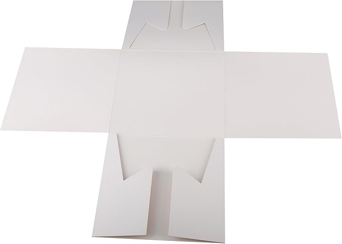 Cakebon Cake Boxes with Boards - 12 Inch Round Cake Drum White (3-pack) - Box With Window for Birthdays, Weddings and Parties