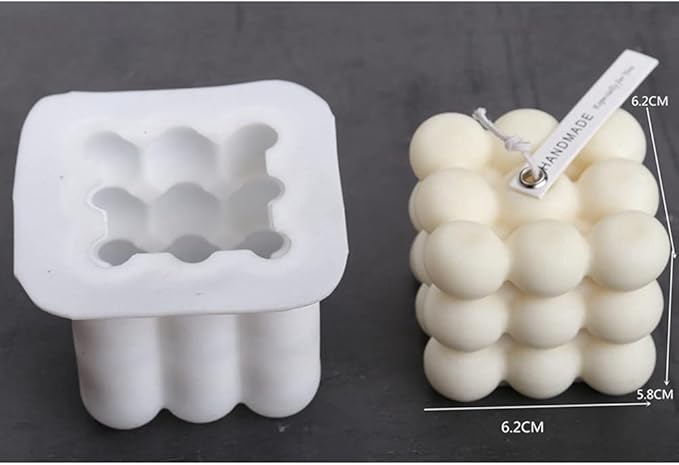 DIY 3D Candle Mold Handmade Aromatherapy Soy Wax Candle Silicone Mold Plaster Candles Mould UV Epoxy Resin Soap Molds (1 Big Cavity)