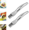 2024 New Shred Silk The Knife, Stainless Steel Chopped Green Onion Knife, Kitchen Vegetable Cutter Sharp Scallion Shredding Cutter Shred Knife Household Multifunctional Food Slicer Gadget