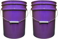 House Naturals 5 Gallon Premium HPDE Plastic Bucket - Made in USA Food Grade Storage Container, BPA Free All Purpose Pail (2, Purple)
