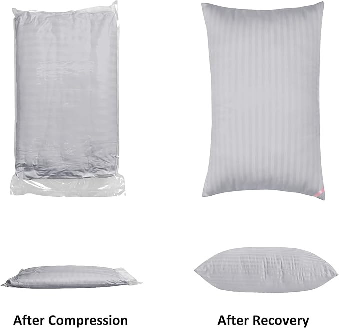 EIUE Bed Pillows for Sleeping 2 Pack Queen Size，Pillows for Side and Back Sleepers,Super Soft Down Alternative Microfiber Filled Pillows,20 x 30 Inches,Grey
