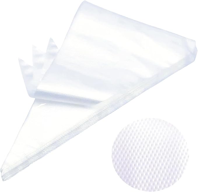 Frosting Piping Bags 18 inch, 100 Pcs Disposable Piping Bags for Royal Icing, Thick Anti Burst Cake Pastry Bags Disposable Royal Icing Bags for Cookie, Cakes and Dessert Decoration L