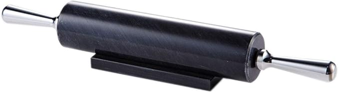 JEmarble Rolling Pin/Aluminum Handles 18 inch(Black)(Premium Quality) Polished Surface 18-inch(10"Barrel) Genuine Stone Non-stick Save Effort Easy to Clean