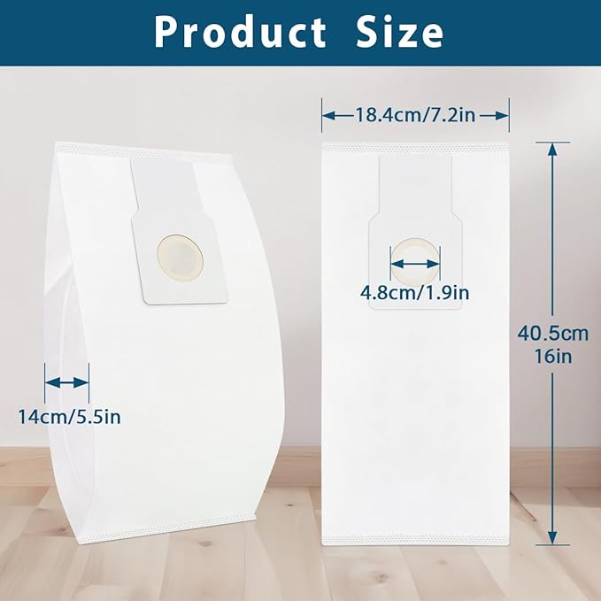 8 Pack 53294 Style O HEPA Cloth Vacuum Bags Replacement Compatible with Kenmore Upright Vacuum Cleaner 53293 50690 31140 31150 BU1005 BU1018, Compare to Part 20-53294 20-50690