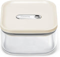 Caraway 1qt Glass Airtight Food Storage Container with Lid – Non-Toxic, BPA-Free Kitchen Storage Container – Stackable, Space-Saving Airtight Container for Dry Goods and More - Cream