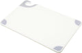 San Jamar Saf-T-Grip Plastic Cutting Board with Safety Hook, 12" x 18" x 0.5", White
