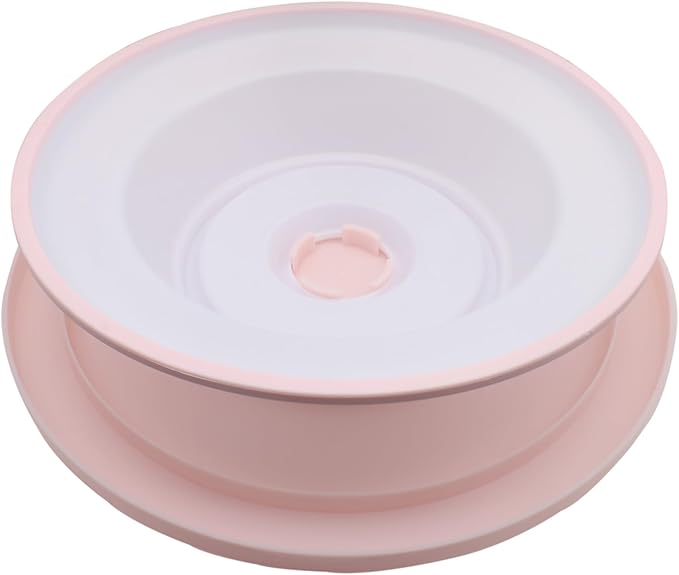 Cake Decorating Turntable 11 Inch Cake Turntable Anti-Slip Rotating Cake Stand for Decorating(1pcs Pink)