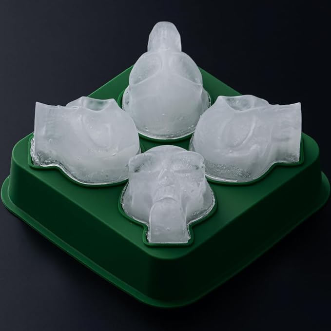 SHAPED 2-PACK 3D Ancient Alien Ice Mold Trays, Flexible Silicone Alien Figure Makers for Ice Cubes, Soaps, Chocolates, DIY Figures, Cookies, Resin Models