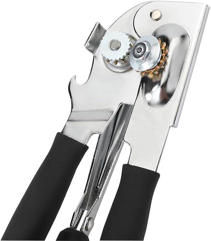 Manual Can Opener with Soft Handles,Commercial Can Openers Heavy Duty, Ergonomic Easy-Turn Crank for Seniors,Industrial Can Opener for Restaurant