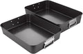 CYEAH 2 Pack Lasagna Pan Deep Baking Pan for Oven, 13.7 in & 16 inch Baking Dishes for Oven, Roasting Pan Brownie Pan with Handles, Nonstick Rectangle Cake Pans Sets for Baking Cooking, Black