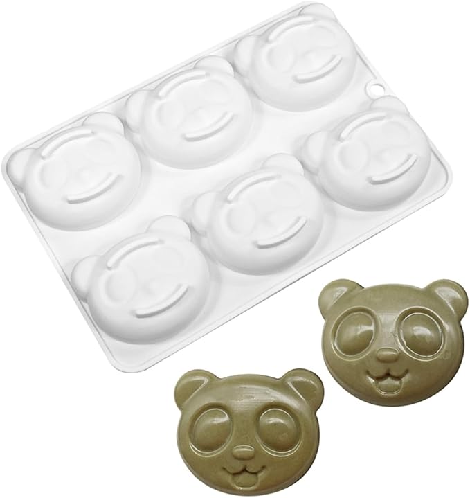 mostsom Silicone Mousse Mold Panda Shape Non-Stick Chocolate Dessert Molds, Flexible Baking Mold for Mousse Cake, Pudding, Jelly, Candy, Ice Cube (A_ Panda)