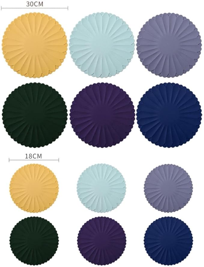 Heat-Resistant Silicone Trivet Mats, Non-Slip Hot Plate Holder for Kitchen Countertops & Dining Table, Reusable Pot Holder Pad with Secure Grip, Dishwasher Safe (Green, Diameter: 30cm/11.81")