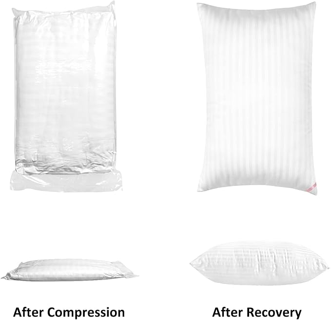 EIUE Hotel Collection Bed Pillows for Sleeping 2 Pack Standard Size，Pillows for Side and Back Sleepers,Super Soft Down Alternative Microfiber Filled Pillows,20 x 26 Inches