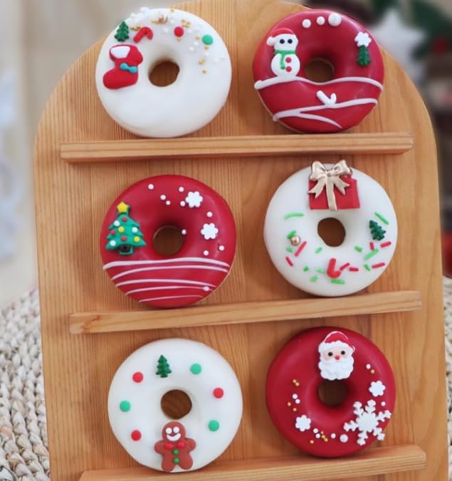 Christmas Silicone Molds Snowflake Molds Xmas Fondant Chocolate Candy Cake Molds Christmas Snowman Tree Snowflake Holly Leaves Santa Claus Baking Molds for Party Cake Decor