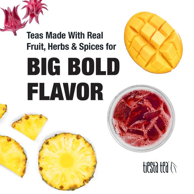 Tiesta Tea - Pineapple Sangria Cold Brew, Loose Leaf, Premium Low Caffeinated Iced Blend, 10 Packets, Brews One 64oz Pitcher