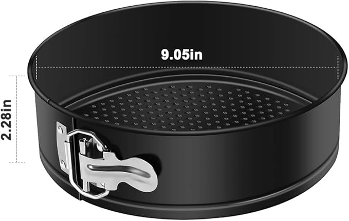 MASSUGAR 9 Inch Springform Pan Nonstick - Cheesecake Pan with Removable Bottom/Leakproof - Round Cake Pan with 50 Pcs Parchment Paper Liners - Fits 6 Qt 8 Qt Pressure Cooker