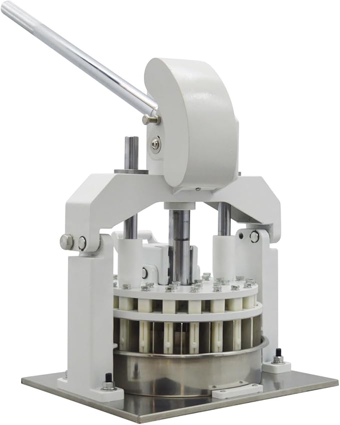 Manual Dough Divider 36pcs Bread Cutting Machine 1.06oz-5.64oz(30g-160g) Equal Dough Lump Spacer Table Top Cookie Fillings Piece Cutter with 2 Stainless Steel Basin for Bakery