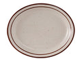 Tuxton China TBS-014 Platter, 13-1/4" x 10-1/2", Oval, Narrow Rim, Microwave and Dishwasher Safe, Oven Proof, Fully Vitrified, Ceramic, Bahamas, Pack of 12