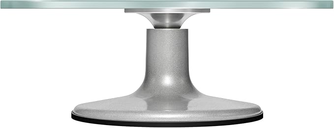Uten Glass Cake Turntable for Decorating, 12 Inch Rotating Cake Stand, Large Revolving Cake Spinner Stand for Birthday, Party, Wedding Cake Baking Supplies Tools