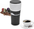 Zerodis Portable Drip Coffee Maker, 450ML Travelling Drip Coffee Machine Office Camping Hot and Cold Brew Coffee Makers for Capsules(Black and white)