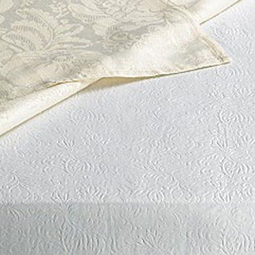 Home Bargains Plus Quilted Heavy Duty Table Pad Protector with Flannel Backing, Cut to Fit, Heat Resistant, Wipe Clean, Protects Table from Spills and Scratches, White, 52” x 70” Rectangle