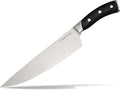 DURA LIVING 8-Inch Chef Knife – Ultra-Sharp German High Carbon Stainless Steel, Full Tang, Ergonomic Handle, Multipurpose Kitchen Knife for Chopping, Slicing, and Dicing, Black