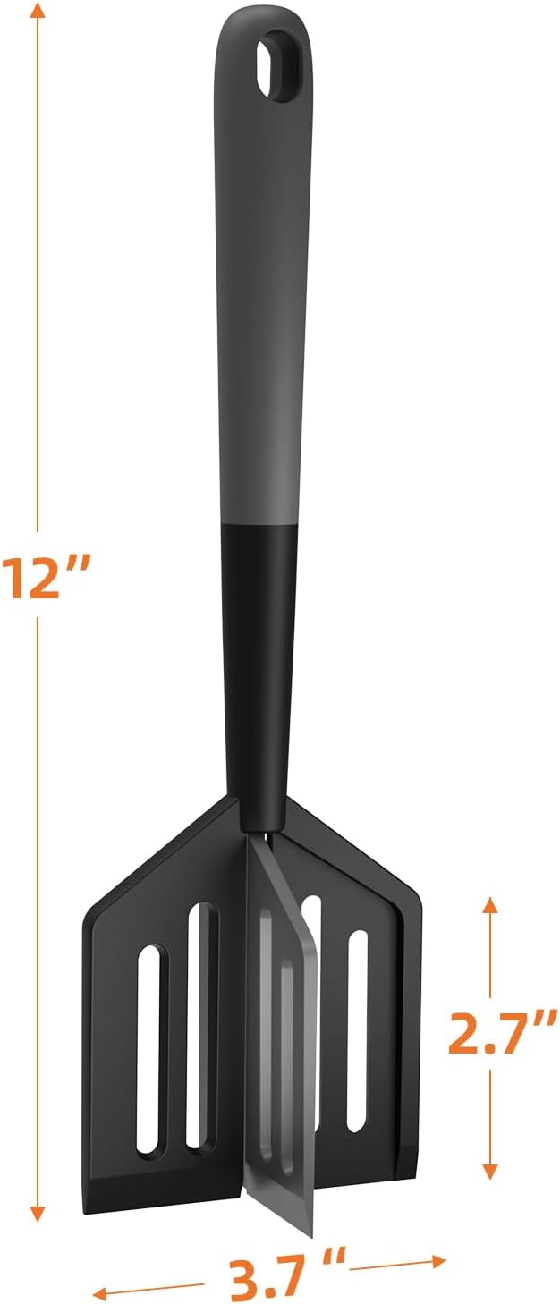 Meat Chopper, Heat Resistant Meat Masher for Hamburger, Ground Beef Smasher, Non Stick Mix Ground Chopper, Mix and Chop Potato Masher Tool 2in1 Twist Design