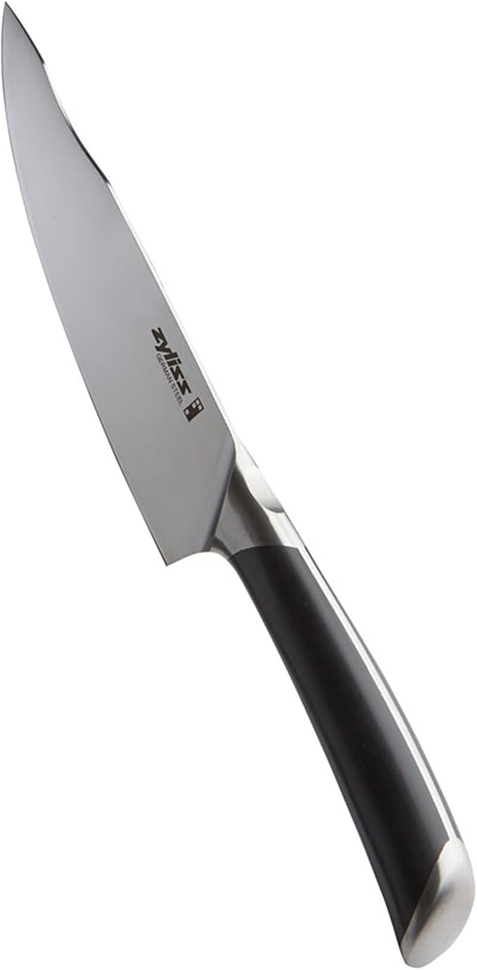 Zyliss Comfort Pro Chef's Knife - Ice Hardened Stainless Steel Kitchen Knife - Tarnish-Free and Rust-Resistant Kitchen Cutlery - Black/Stainless Steel - 8 inches