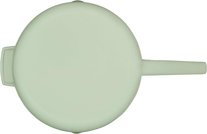 KitchenAid Enameled Cast Iron Frying Pan/Skillet with Helper Handle and Pour Spouts, 12 Inch, Pistachio