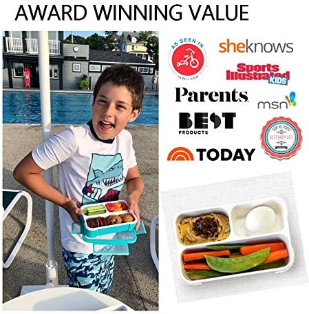 Snack Containers - SMALL Bento Lunch Boxes for Kids Girls Boys | MINI Leak-proof Box, Portion Container for School | Blue Navy Aqua Orange 4 Pack
