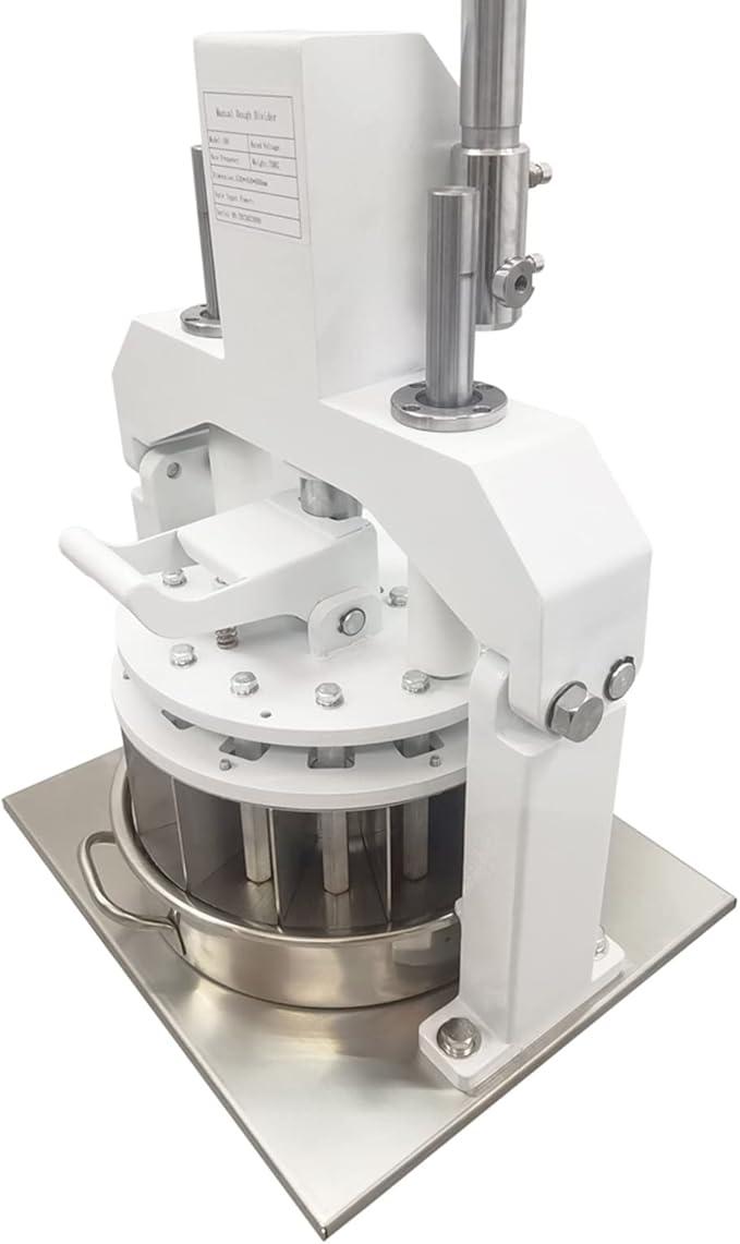 INTSUPERMAI Manual Dough Divider Machine 12PCS Equal Division Commercial Dough Cutter Divider TableTop Hydraulic Hand Dough Cutter Bread Maker Lump Spacer Bakery