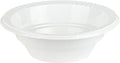 PLASTICPRO Round Plastic 12 ounce Bowls Microwaveable, Disposable, White, Dinnerware 100 Count