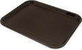 Carlisle FoodService Products Cafe Cafeteria Tray Meal Tray, Fast Food Tray with Patterned Surface for Cafeterias, Fast Food, and Dining Room, Plastic, 14 x 18 Inches, Chocolate, (Pack of 12)