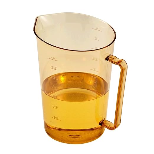 Cambro 400MCH150 High Heat Measuring Cup 4 Quart Amber Case of 1